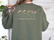 Progress Over Perfection Sweatshirt-Neurodiversity, ADHD & Autism Awareness & Acceptance Sweatshirt by Daily Bloom