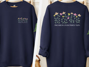 Progress Over Perfection Sweatshirt-Navy-Neurodiversity, ADHD & Autism Awareness & Acceptance Sweatshirt by Daily Bloom