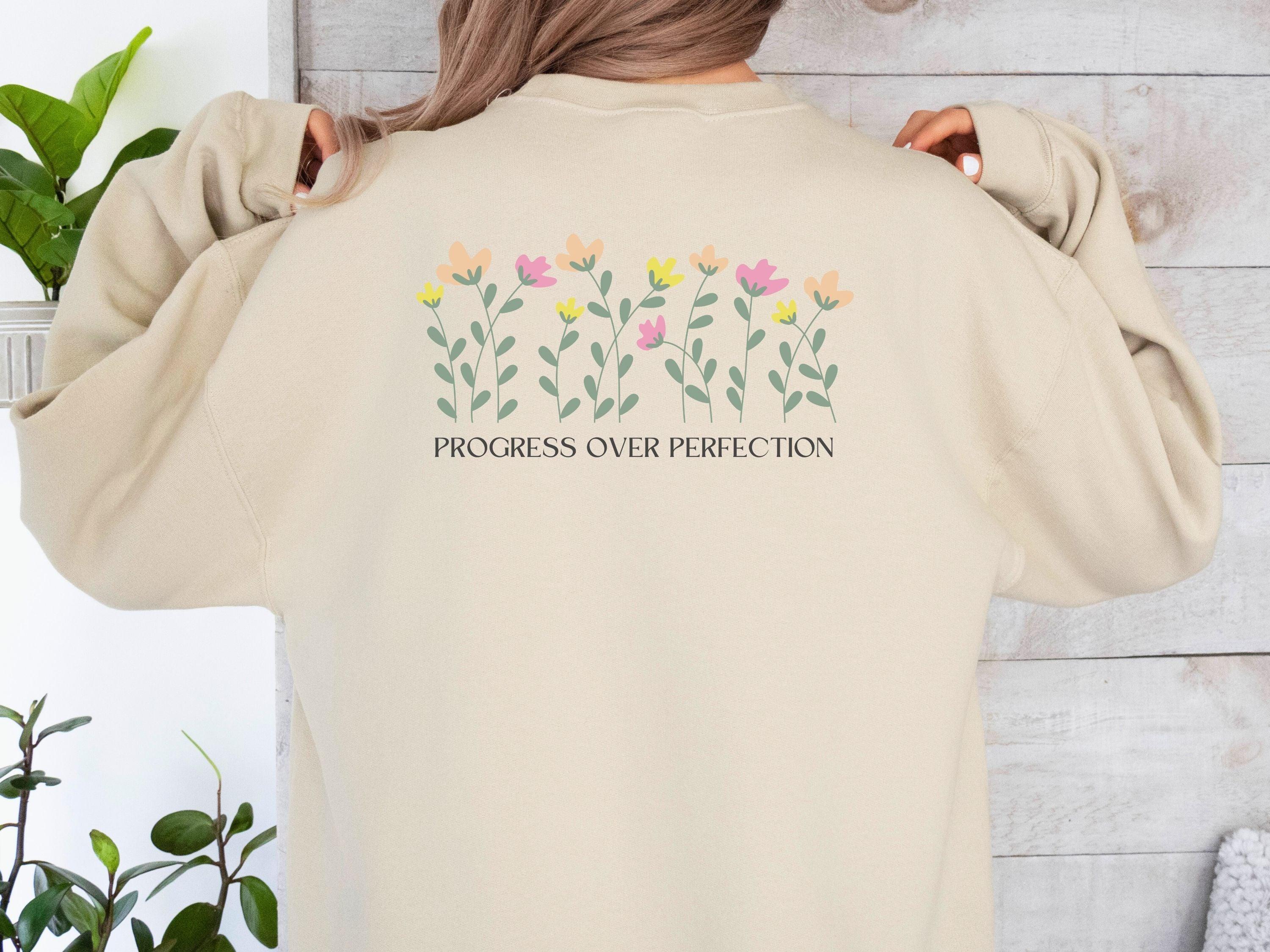 Progress Over Perfection Sweatshirt-Neurodiversity, ADHD & Autism Awareness & Acceptance Sweatshirt by Daily Bloom
