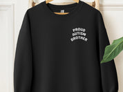 Proud Autism Brother Sweatshirt-Black-Neurodiversity, ADHD & Autism Awareness & Acceptance Sweatshirt by Daily Bloom