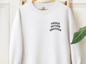 Proud Autism Brother Sweatshirt-White-Neurodiversity, ADHD & Autism Awareness & Acceptance Sweatshirt by Daily Bloom
