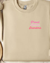 Proud Autism Grandma Sweatshirt-Sand-Neurodiversity, ADHD & Autism Awareness & Acceptance Sweatshirt by Daily Bloom