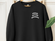 Proud Autism Grandpa Sweatshirt-Black-Neurodiversity, ADHD & Autism Awareness & Acceptance Sweatshirt by Daily Bloom