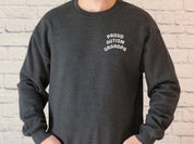 Proud Autism Grandpa Sweatshirt-Dark Heather-Neurodiversity, ADHD & Autism Awareness & Acceptance Sweatshirt by Daily Bloom