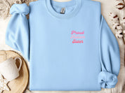 Proud Autism Sister Sweatshirt-Light Blue-Neurodiversity, ADHD & Autism Awareness & Acceptance Sweatshirt by Daily Bloom