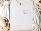 Proud Autism Sister Sweatshirt-White-Neurodiversity, ADHD & Autism Awareness & Acceptance Sweatshirt by Daily Bloom