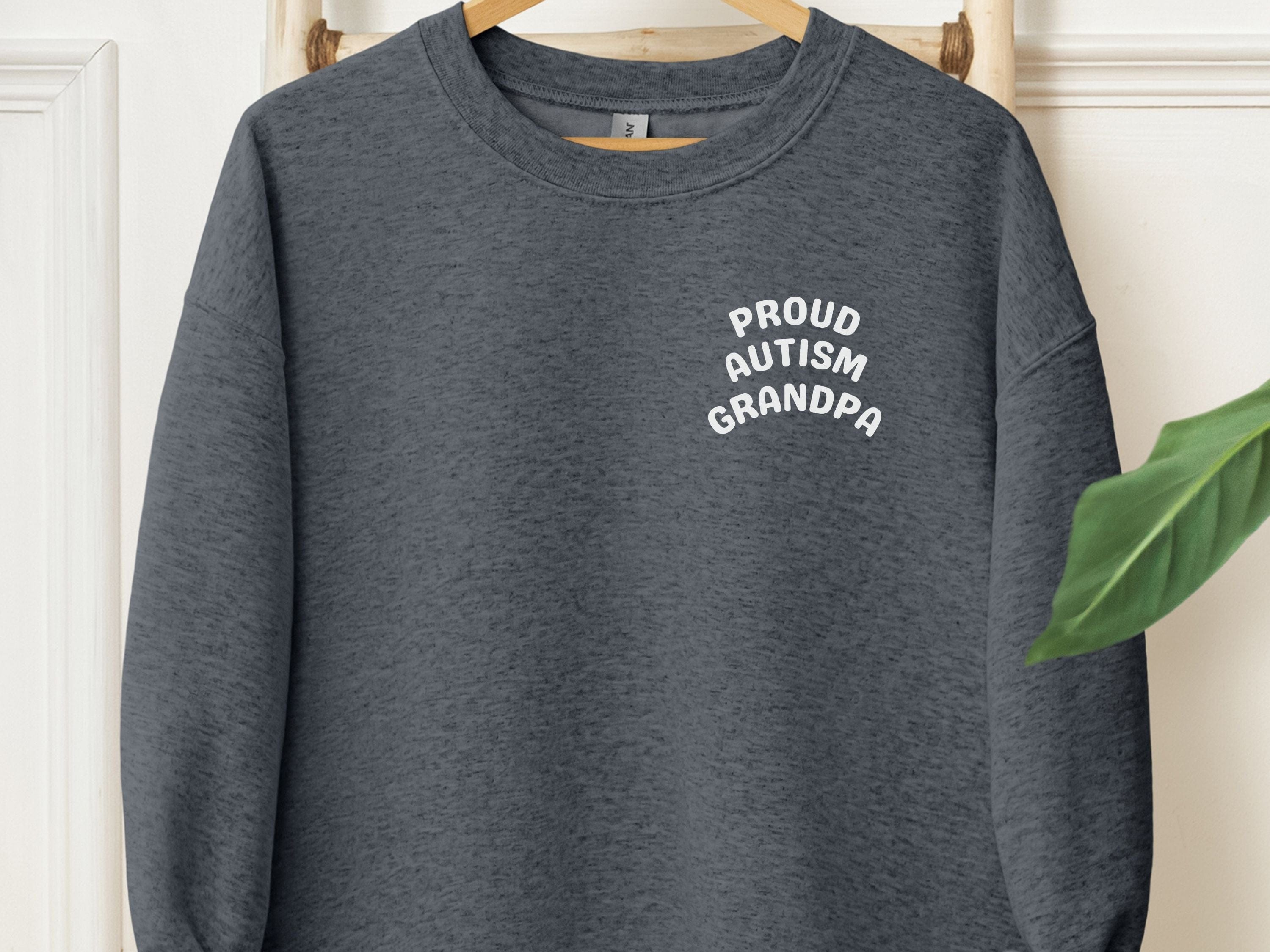 Proud Autism Uncle Sweatshirt-Dark Heather-Neurodiversity, ADHD & Autism Awareness & Acceptance Sweatshirt by Daily Bloom