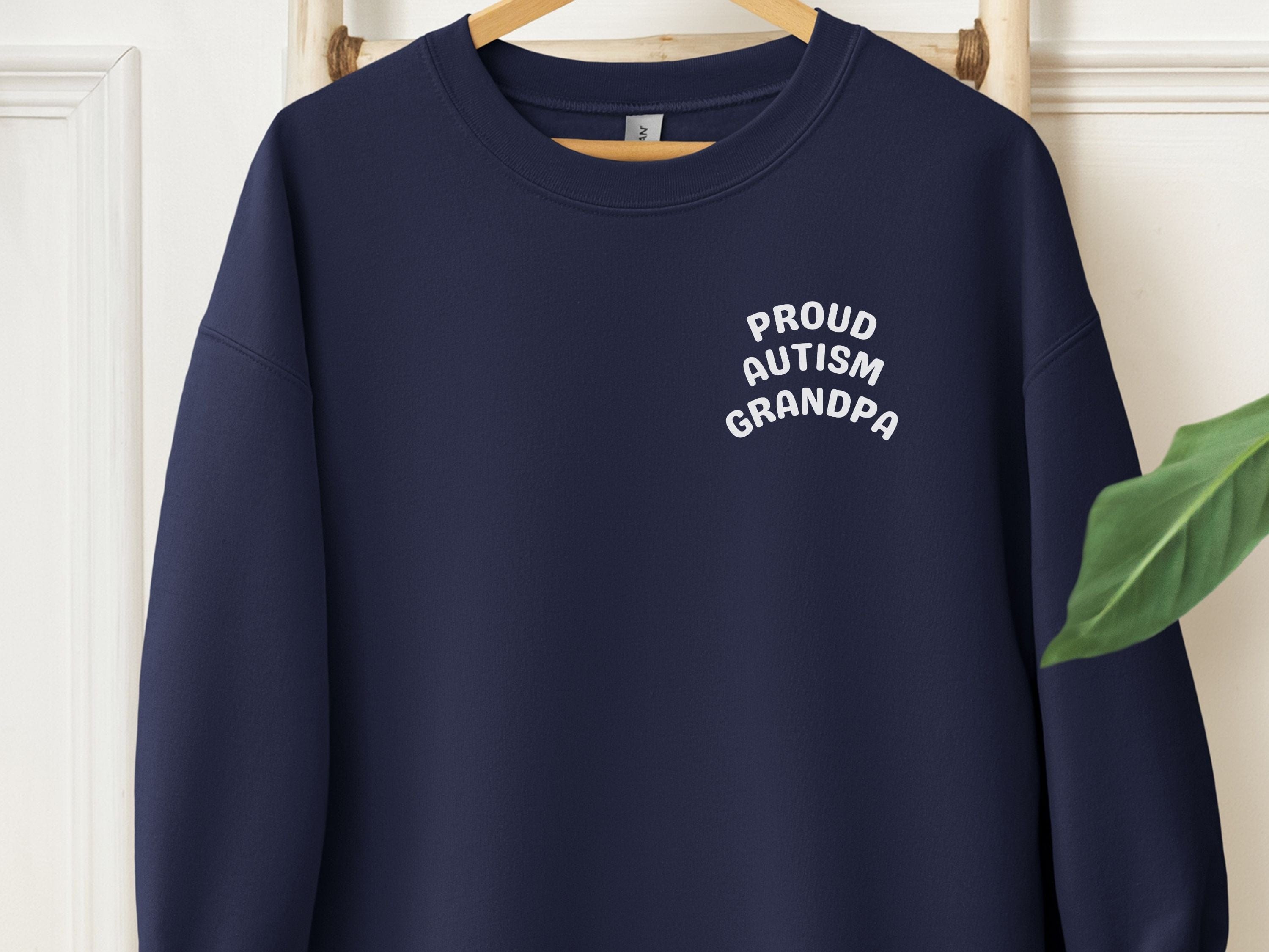 Proud Autism Uncle Sweatshirt-Navy-Neurodiversity, ADHD & Autism Awareness & Acceptance Sweatshirt by Daily Bloom