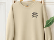 Proud Autism Uncle Sweatshirt-Sand-Neurodiversity, ADHD & Autism Awareness & Acceptance Sweatshirt by Daily Bloom
