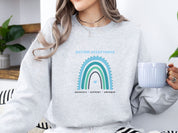 Advocate Support Empower Autism Acceptance Rainbow Sweatshirt-Neurodiversity, ADHD & Autism Awareness & Acceptance Sweatshirt by Daily Bloom