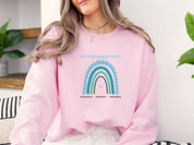 Advocate Support Empower Autism Acceptance Rainbow Sweatshirt-Neurodiversity, ADHD & Autism Awareness & Acceptance Sweatshirt by Daily Bloom