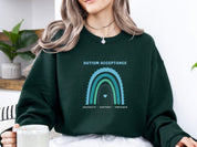 Advocate Support Empower Autism Acceptance Rainbow Sweatshirt-Neurodiversity, ADHD & Autism Awareness & Acceptance Sweatshirt by Daily Bloom