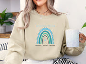 Advocate Support Empower Autism Acceptance Rainbow Sweatshirt-Neurodiversity, ADHD & Autism Awareness & Acceptance Sweatshirt by Daily Bloom