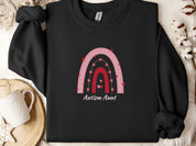 Rainbow Autism Aunt Sweatshirt-Black-Neurodiversity, ADHD & Autism Awareness & Acceptance Sweatshirt by Daily Bloom