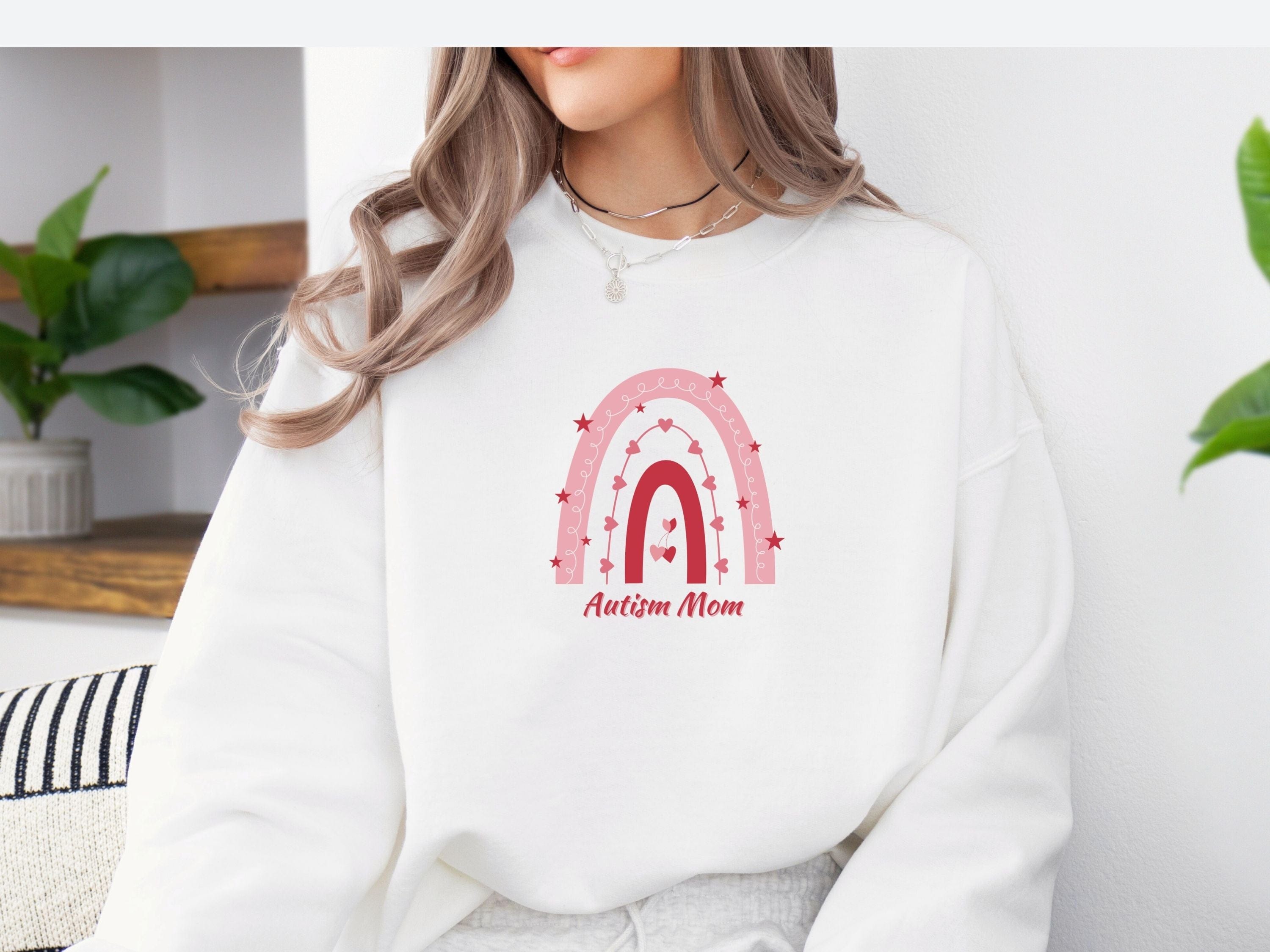 Rainbow Autism Mom Sweatshirt-Neurodiversity, ADHD & Autism Awareness & Acceptance Sweatshirt by Daily Bloom