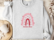 Rainbow Autism Mom Sweatshirt-Ash-Neurodiversity, ADHD & Autism Awareness & Acceptance Sweatshirt by Daily Bloom