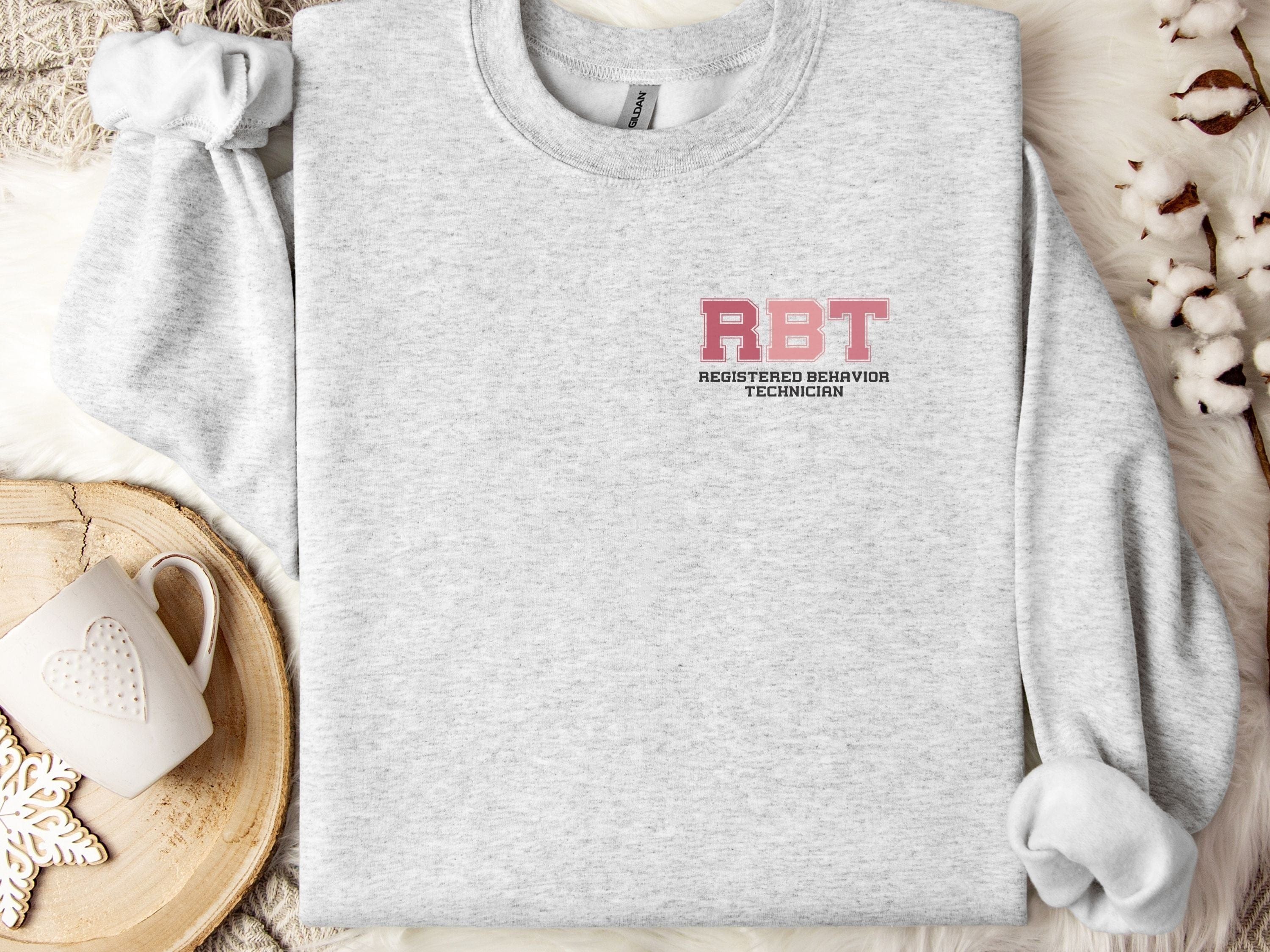 RBT College Sweatshirt-Ash-Neurodiversity, ADHD & Autism Awareness & Acceptance Sweatshirt by Daily Bloom