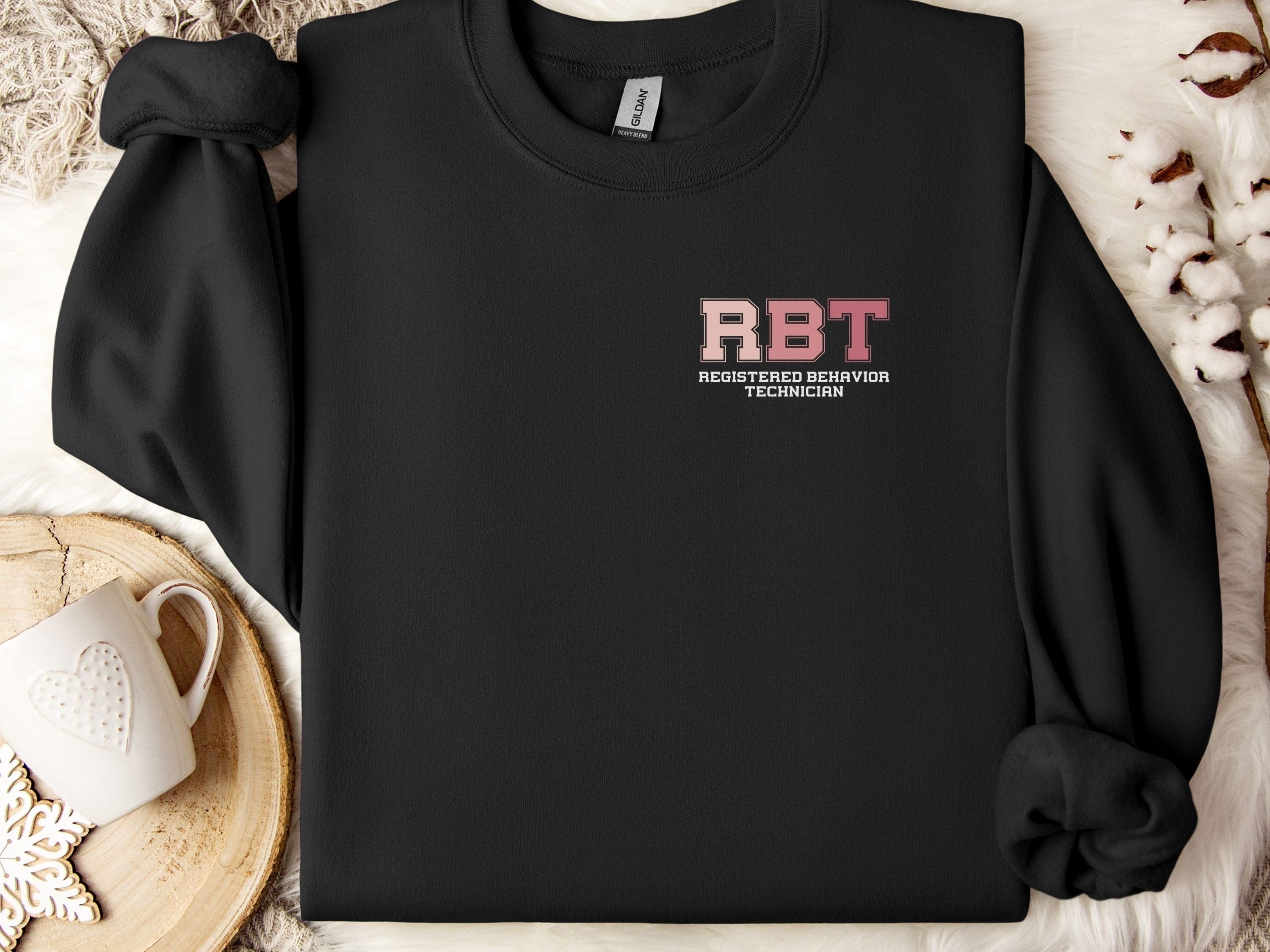 RBT College Sweatshirt-Black-Neurodiversity, ADHD & Autism Awareness & Acceptance Sweatshirt by Daily Bloom