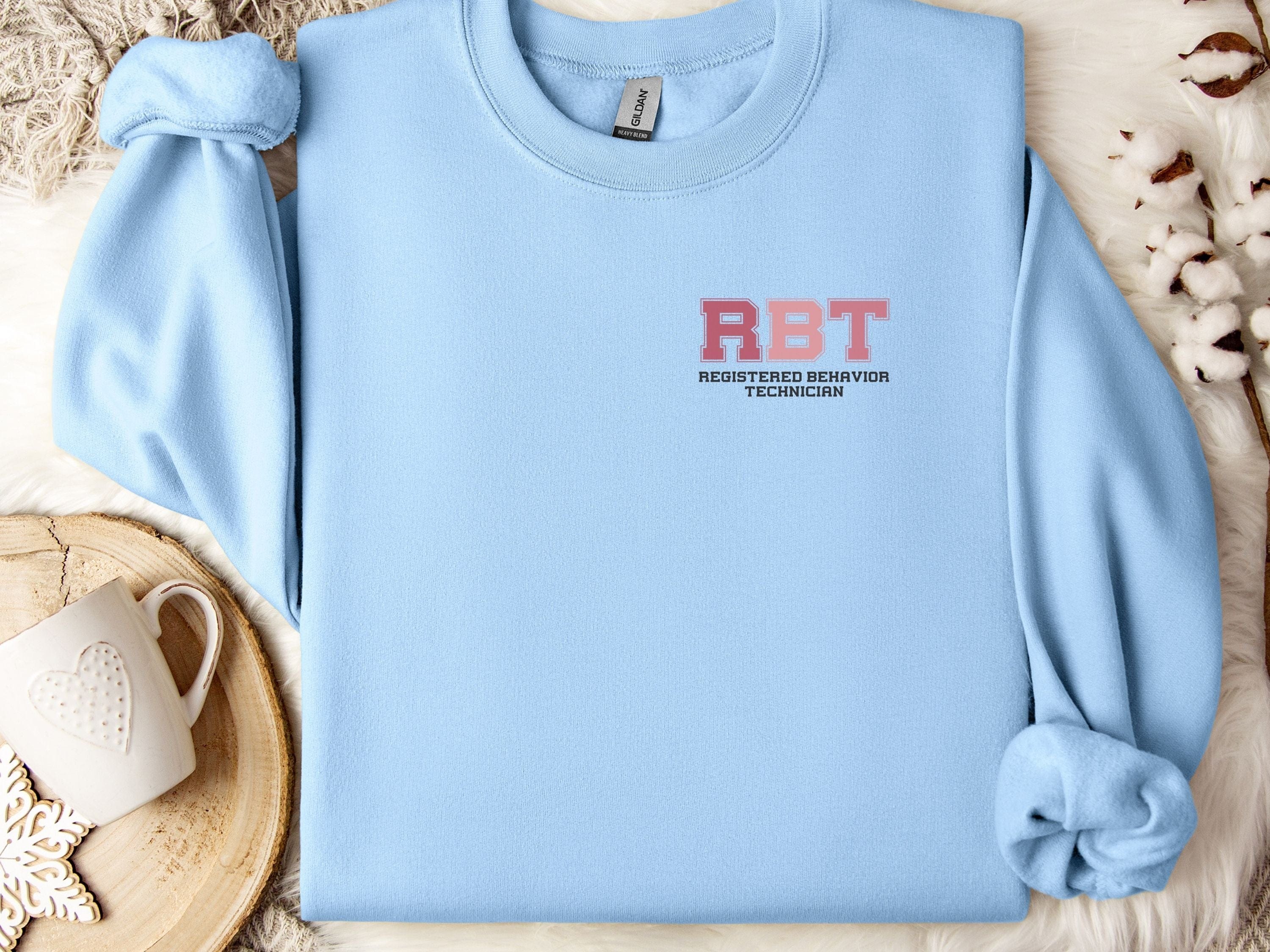 RBT College Sweatshirt-Light Blue-Neurodiversity, ADHD & Autism Awareness & Acceptance Sweatshirt by Daily Bloom
