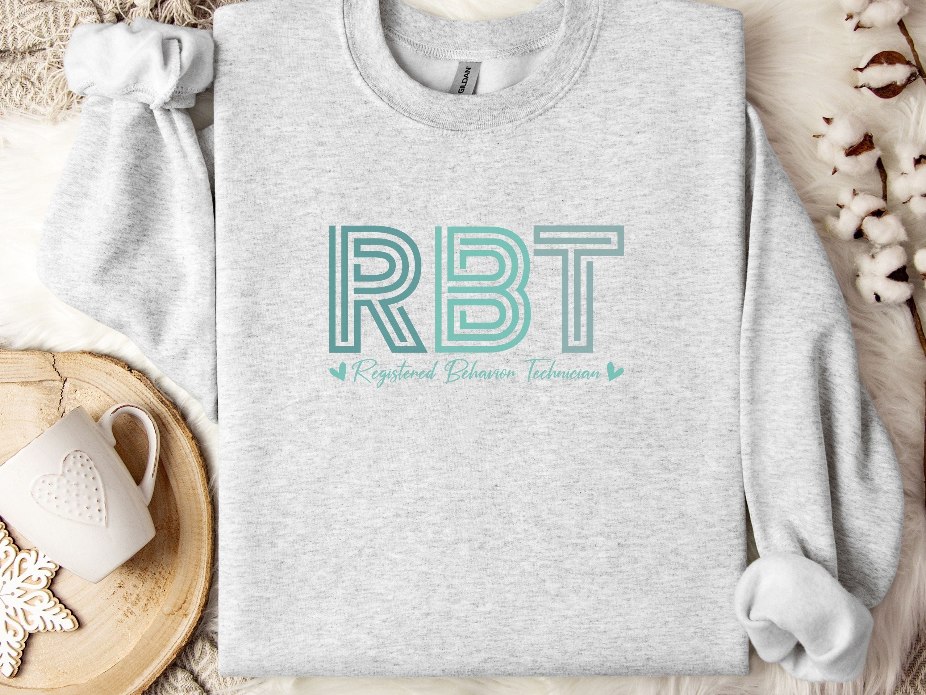 RBT Geometric Sweatshirt-Ash-Neurodiversity, ADHD & Autism Awareness & Acceptance Sweatshirt by Daily Bloom