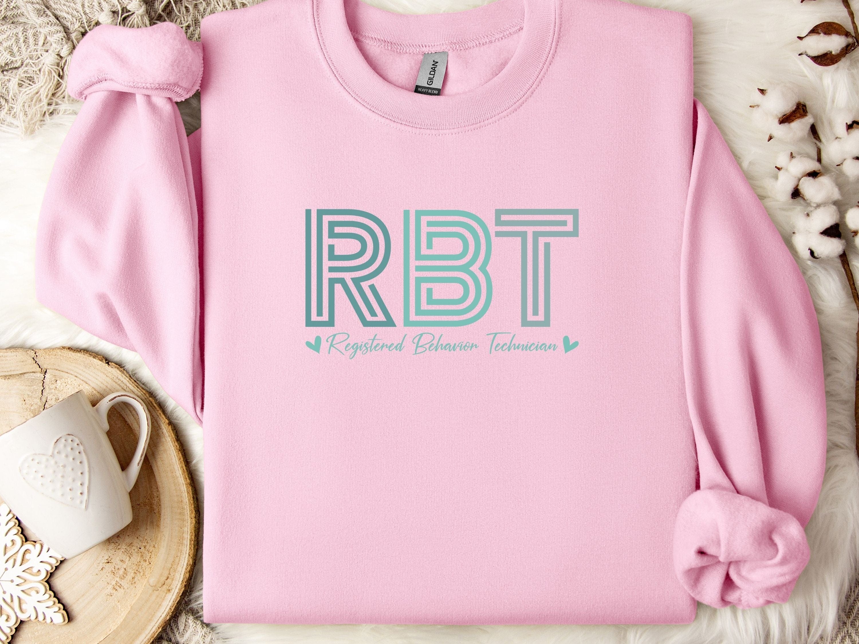 RBT Geometric Sweatshirt-Light Pink-Neurodiversity, ADHD & Autism Awareness & Acceptance Sweatshirt by Daily Bloom
