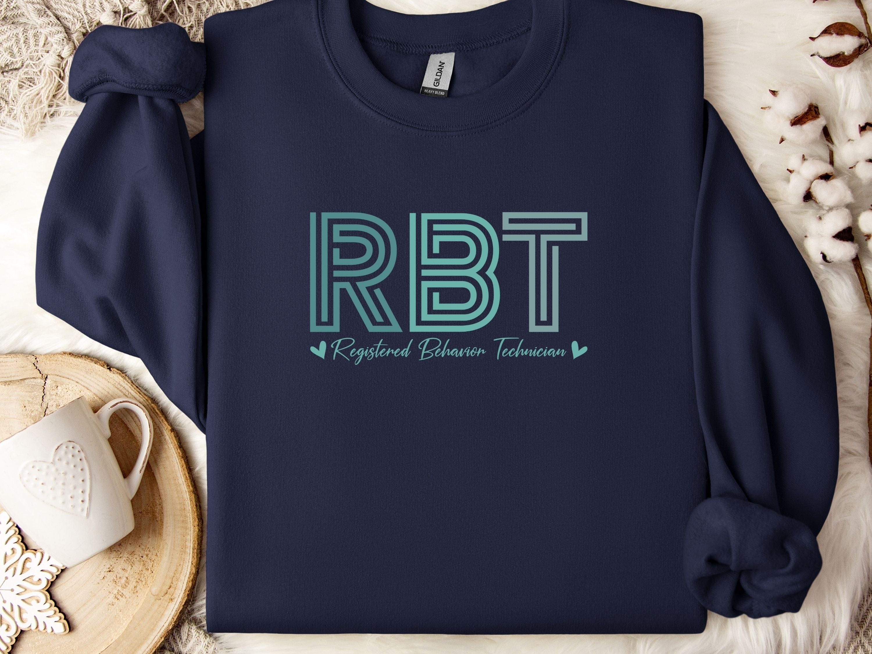 RBT Geometric Sweatshirt-Navy-Neurodiversity, ADHD & Autism Awareness & Acceptance Sweatshirt by Daily Bloom