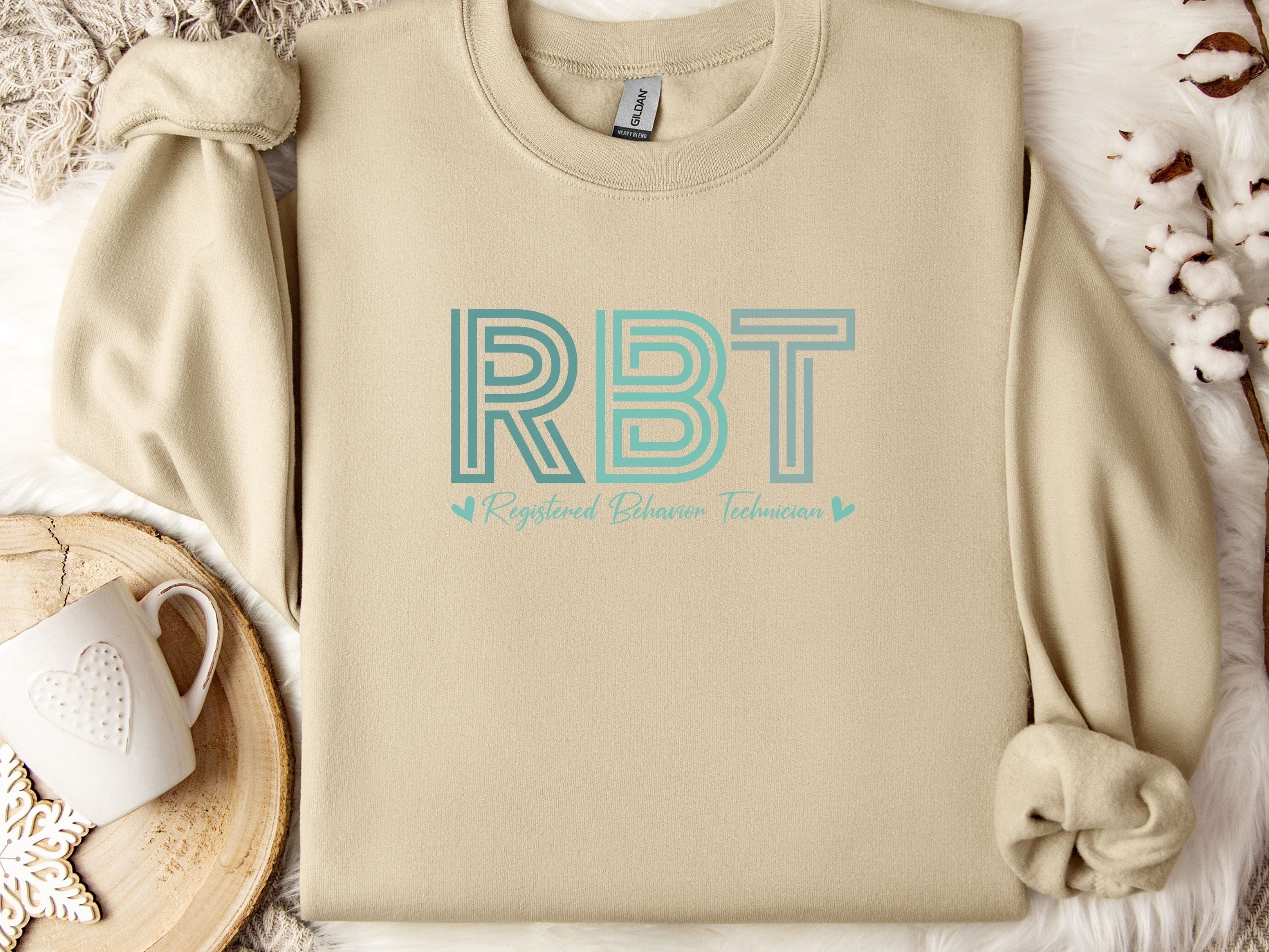 RBT Geometric Sweatshirt-Sand-Neurodiversity, ADHD & Autism Awareness & Acceptance Sweatshirt by Daily Bloom