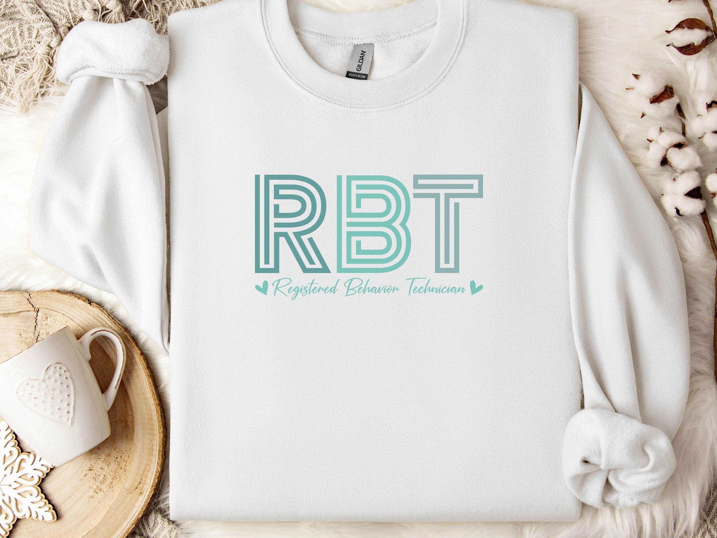 RBT Geometric Sweatshirt-White-Neurodiversity, ADHD & Autism Awareness & Acceptance Sweatshirt by Daily Bloom