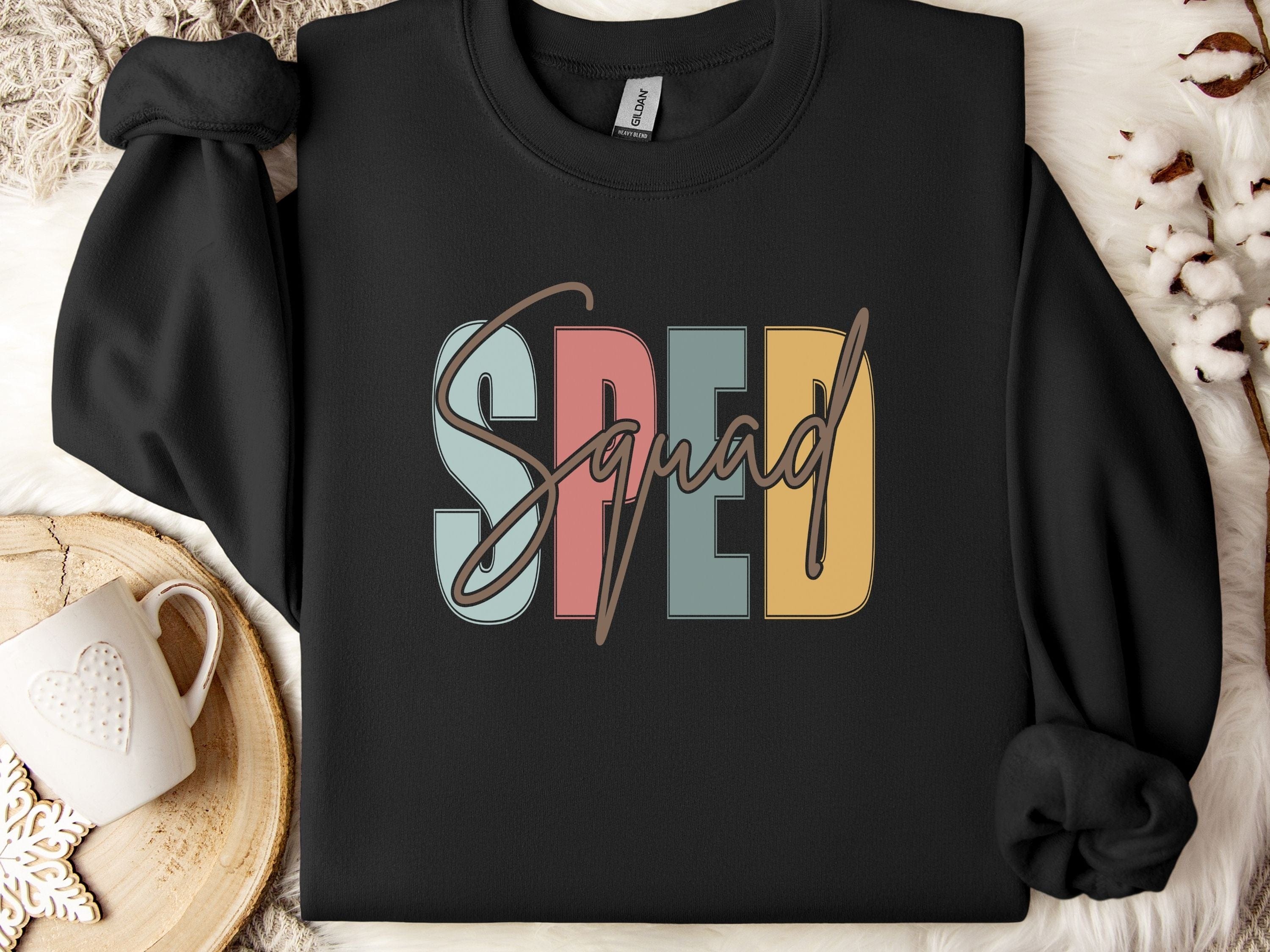 SPED Squad - Special Education Sweatshirt-Black-Neurodiversity, ADHD & Autism Awareness & Acceptance Sweatshirt by Daily Bloom