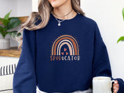 SPEDucator Boho Rainbow Sweatshirt-Neurodiversity, ADHD & Autism Awareness & Acceptance Sweatshirt by Daily Bloom