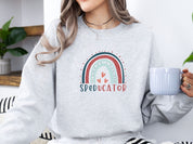 SPEDucator Boho Rainbow Sweatshirt-Neurodiversity, ADHD & Autism Awareness & Acceptance Sweatshirt by Daily Bloom