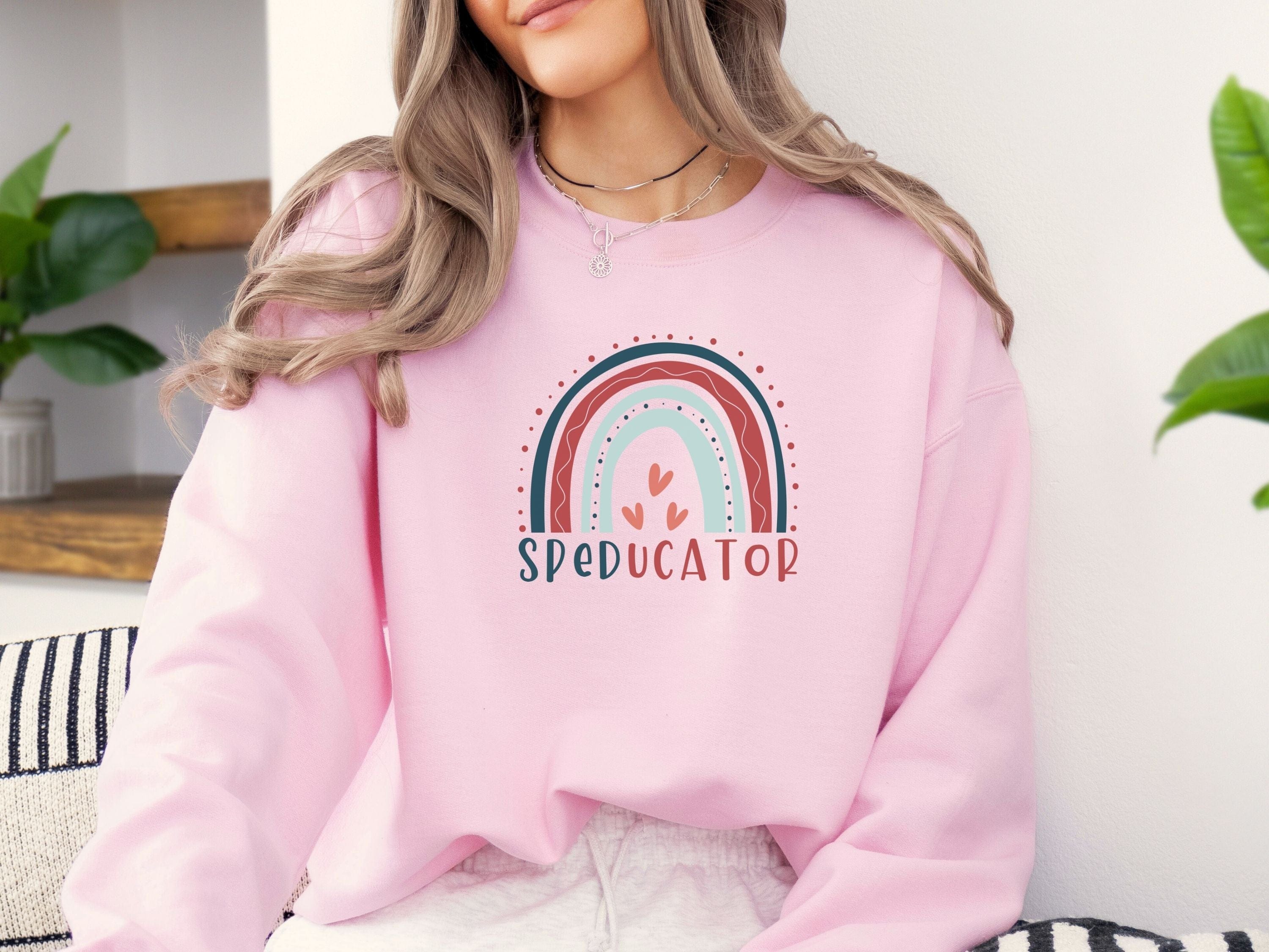 SPEDucator Boho Rainbow Sweatshirt-Neurodiversity, ADHD & Autism Awareness & Acceptance Sweatshirt by Daily Bloom