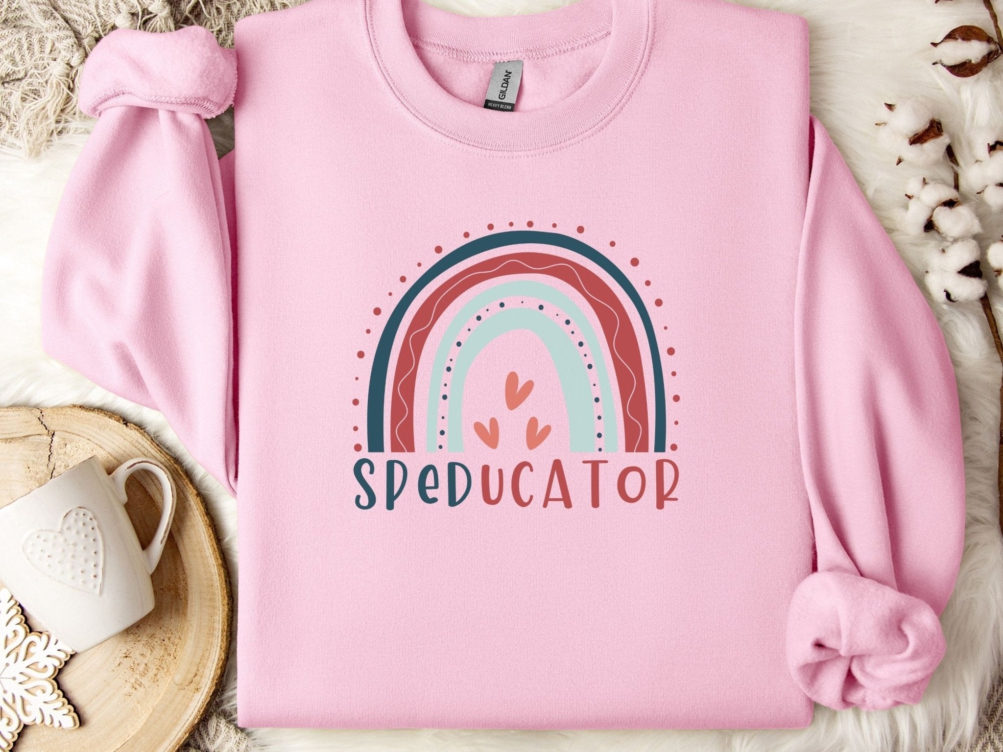 Autism Sweatshirt - SPEDucator Boho Rainbow Sweatshirt - Daily Bloom