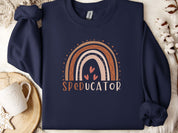 SPEDucator Boho Rainbow Sweatshirt-Navy-Neurodiversity, ADHD & Autism Awareness & Acceptance Sweatshirt by Daily Bloom