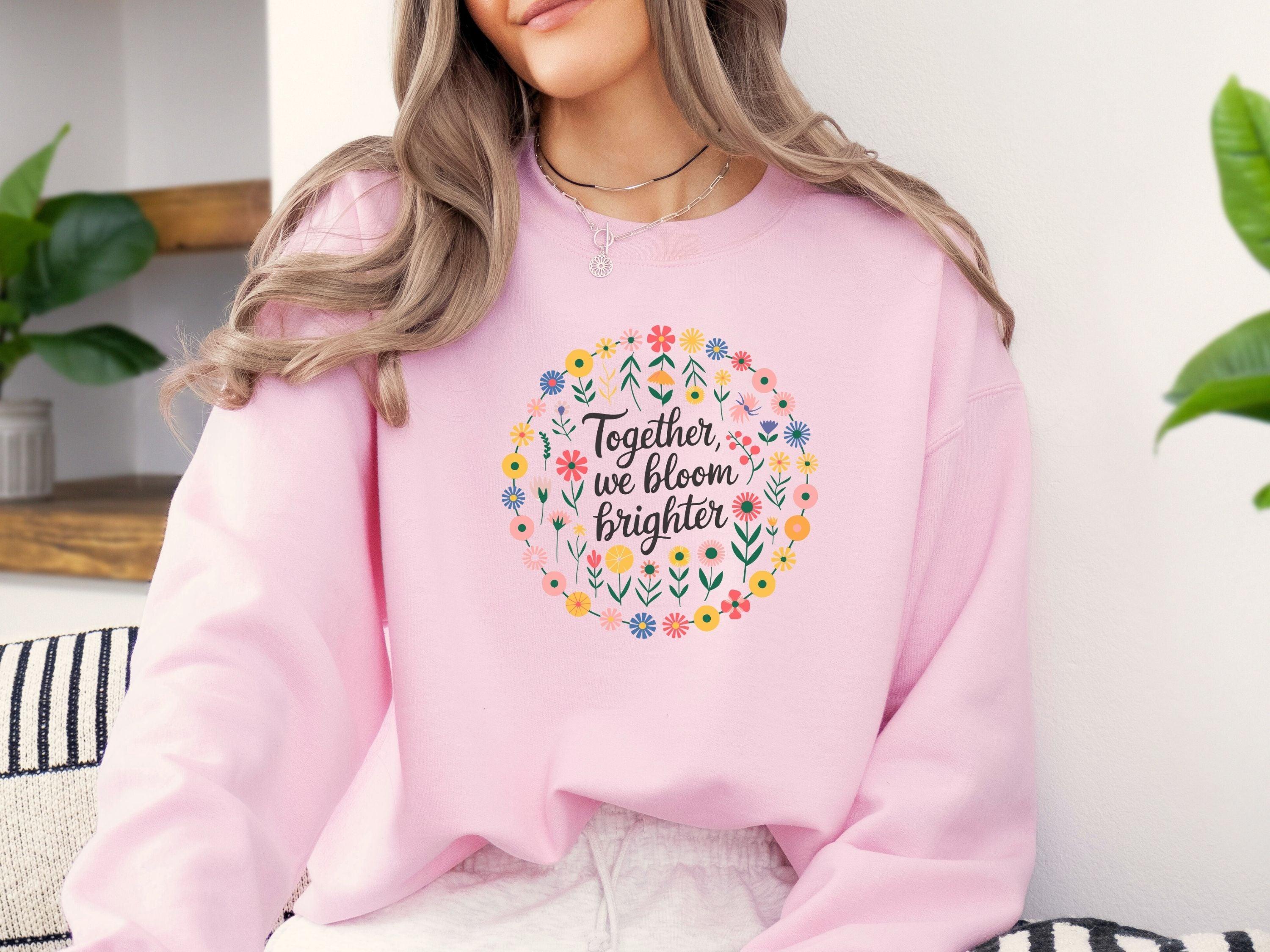 Together We Bloom Brighter Sweatshirt-Neurodiversity, ADHD & Autism Awareness & Acceptance Sweatshirt by Daily Bloom