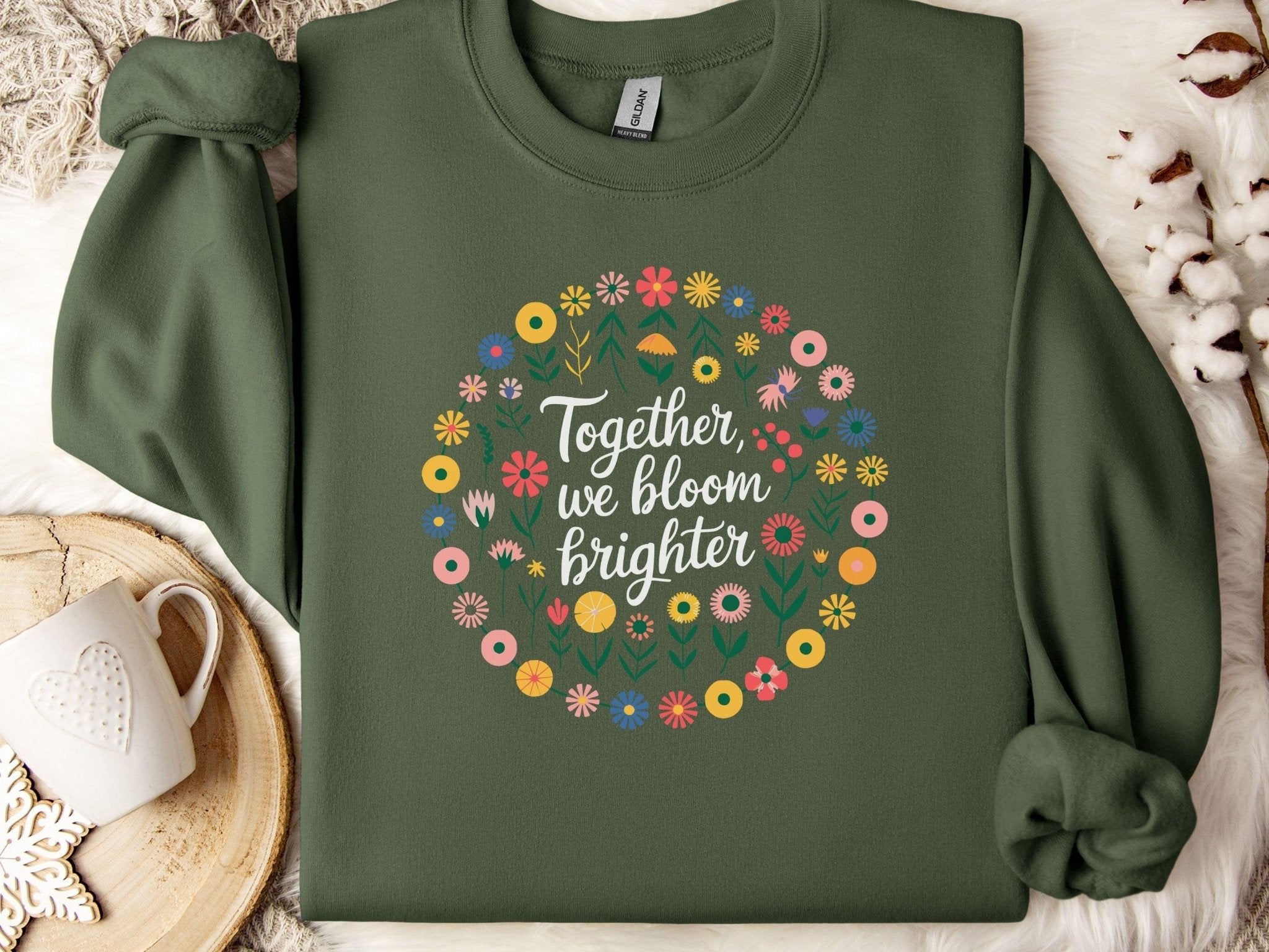 Autism Sweatshirt - Together We Bloom Brighter Sweatshirt - Daily Bloom