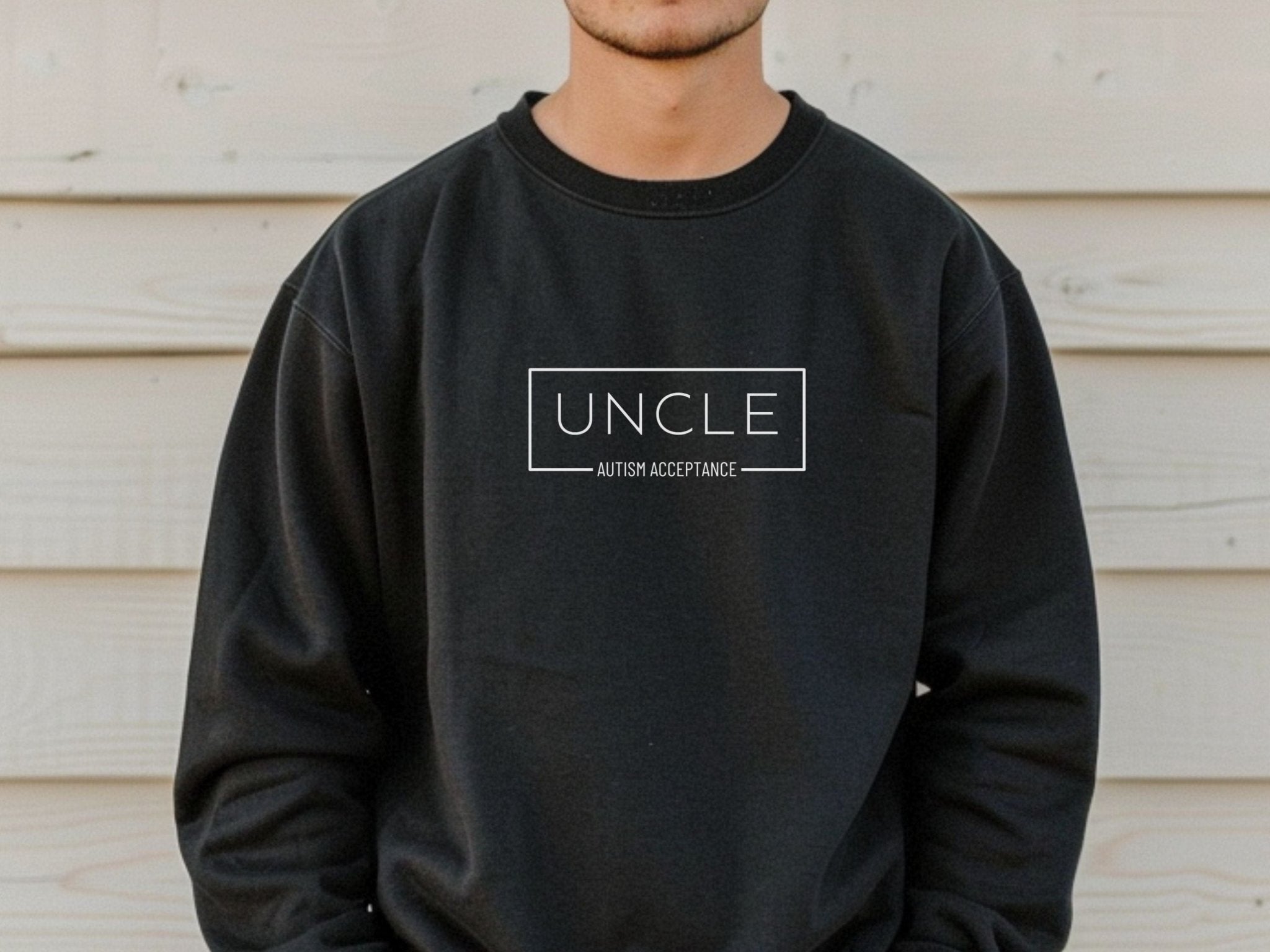 Autism Sweatshirt - Uncle Autism Acceptance Box Sweatshirt - Daily Bloom