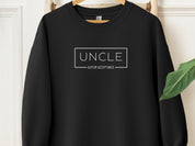 Uncle Autism Acceptance Box Sweatshirt-Black-Neurodiversity, ADHD & Autism Awareness & Acceptance Sweatshirt by Daily Bloom