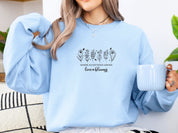 Where Acceptance Grows Love Blooms Sweatshirt-Neurodiversity, ADHD & Autism Awareness & Acceptance Sweatshirt by Daily Bloom