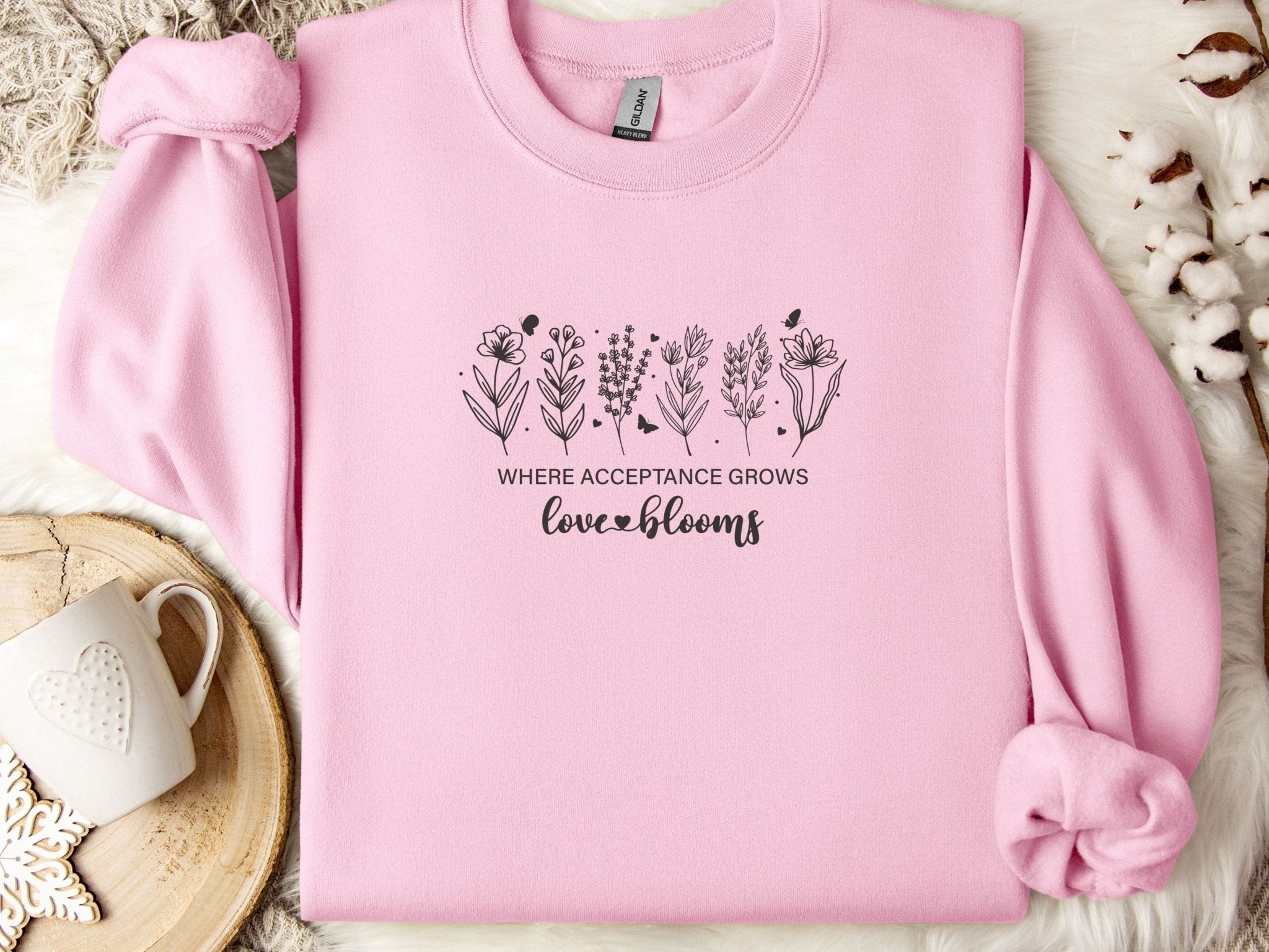 Autism Sweatshirt - Where Acceptance Grows Love Blooms Sweatshirt - Daily Bloom