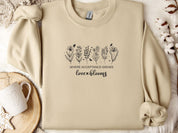 Where Acceptance Grows Love Blooms Sweatshirt-Sand-Neurodiversity, ADHD & Autism Awareness & Acceptance Sweatshirt by Daily Bloom