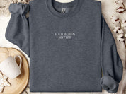 Your Words Matter Sweatshirt-Dark Heather-Neurodiversity, ADHD & Autism Awareness & Acceptance Sweatshirt by Daily Bloom
