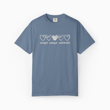 Autism T-Shirt - Accept Adapt Advocate Comfort Colors Tee - Daily Bloom