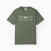 Autism T-Shirt By Daily Bloom Accept Adapt Advocate Comfort Colors Tee Moss / S