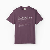 Autism T-Shirt By Daily Bloom Acceptance Definition Comfort Colors Tee Berry / S