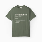 Autism T-Shirt By Daily Bloom Acceptance Definition Comfort Colors Tee Moss / S