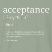 Autism T-Shirt By Daily Bloom Acceptance Definition Tee