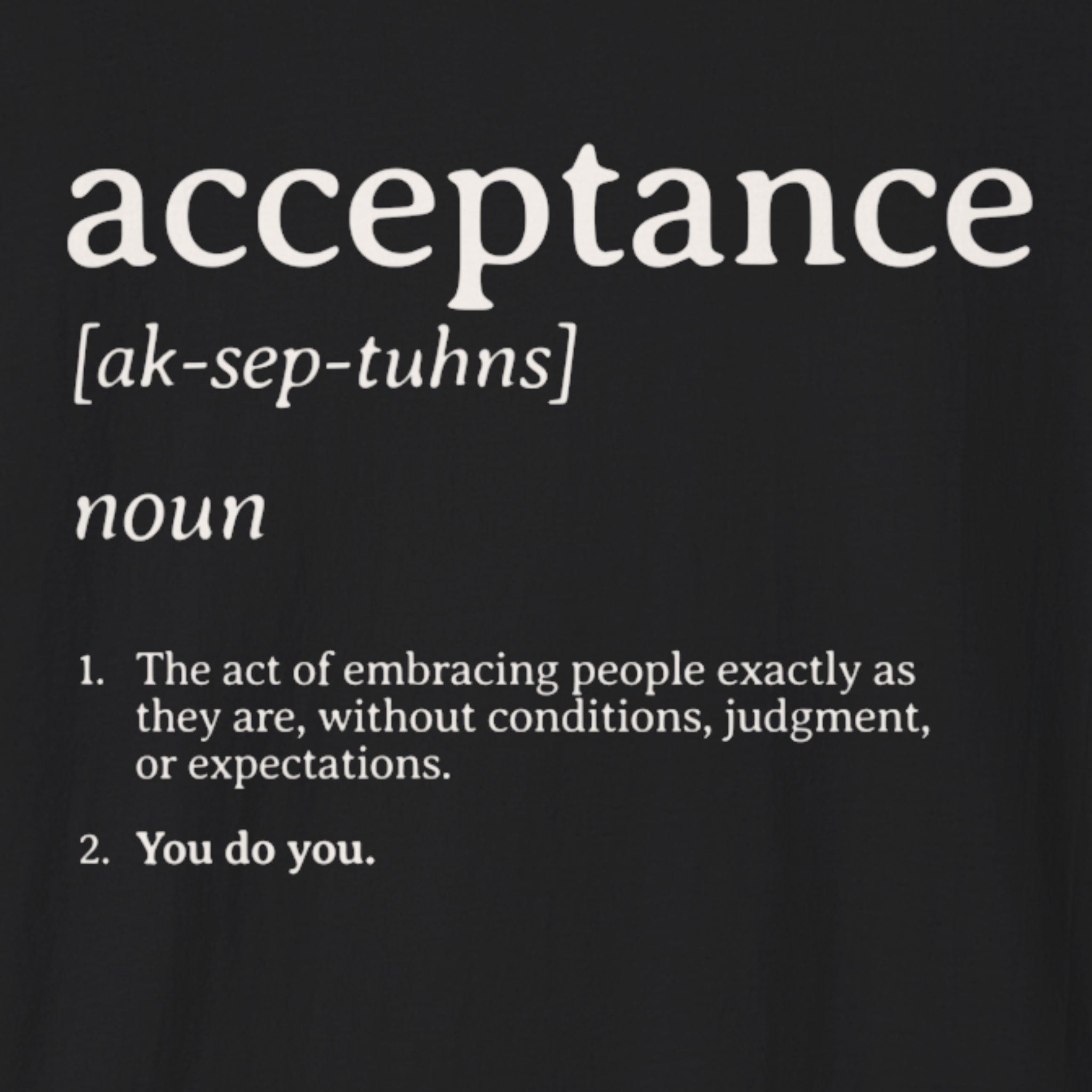 Autism T-Shirt By Daily Bloom Acceptance Definition Tee