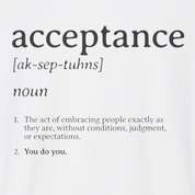 Autism T-Shirt By Daily Bloom Acceptance Definition Tee