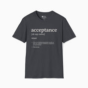 Autism T-Shirt By Daily Bloom Acceptance Definition Tee Dark Heather Grey / S